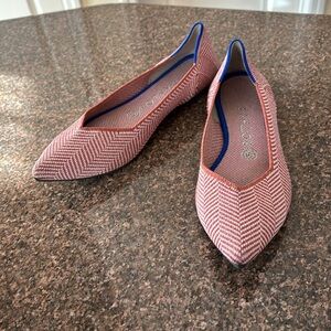 Rothy's Red and Blue Patterned Flats